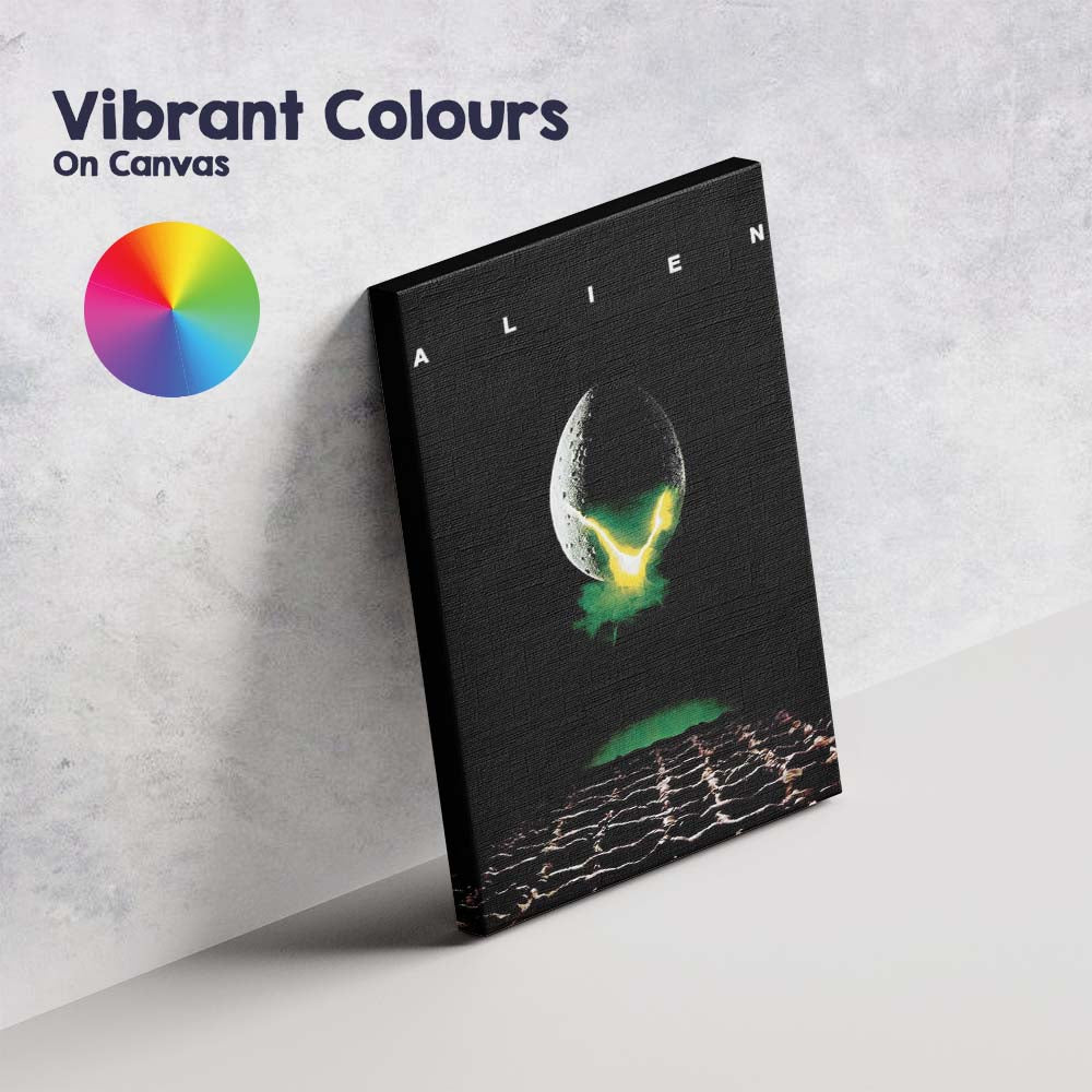Minimalist Sci Fi Space Egg Dark Horror Film Inspired Artwork Canvas Wall Art Print Decor Picture Ready to Hang