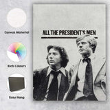 Monochrome Investigative Journalism Political Thriller Retro Newspaper Style Canvas Wall Art Print Decor Picture Ready to Hang