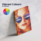 Warm Retro Music Industry Fame Reflection Sunglasses Portrait Artwork Canvas Wall Art Print Decor Picture Ready to Hang