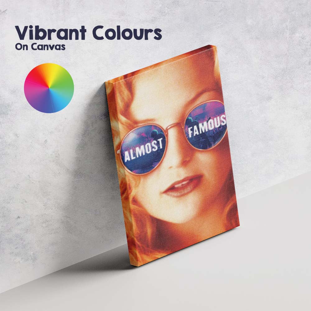 Warm Retro Music Industry Fame Reflection Sunglasses Portrait Artwork Canvas Wall Art Print Decor Picture Ready to Hang