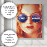 Warm Retro Music Industry Fame Reflection Sunglasses Portrait Artwork Canvas Wall Art Print Decor Picture Ready to Hang