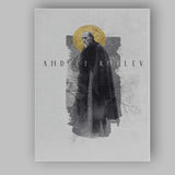 Monochrome Spiritual Monk Atmospheric Forest Double Exposure Artwork Canvas Wall Art Print Decor Picture Ready to Hang