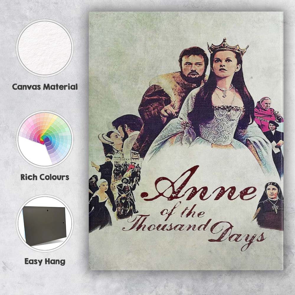Medieval Queen Crowned Historical Drama Costume Portrait Canvas Wall Art Print Decor Picture Ready to Hang