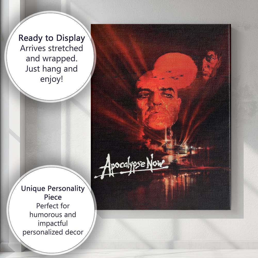 Dark Red Psychological War Drama Atmospheric Cinematic Artwork Canvas Wall Art Print Decor Picture Ready to Hang