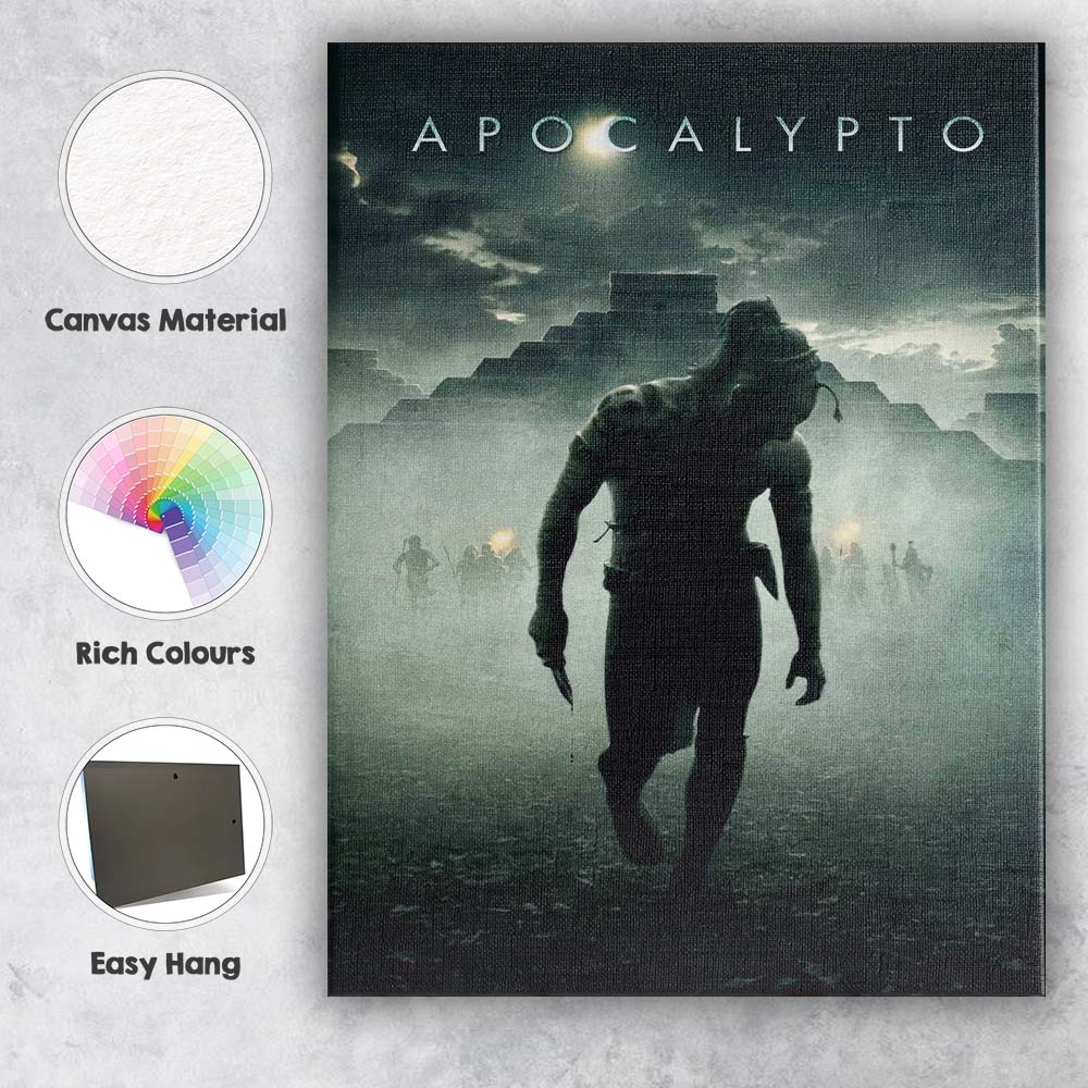 Misty Ancient Civilisation Warrior Silhouette Epic Adventure Canvas Wall Art Print Decor Picture Ready to Hang