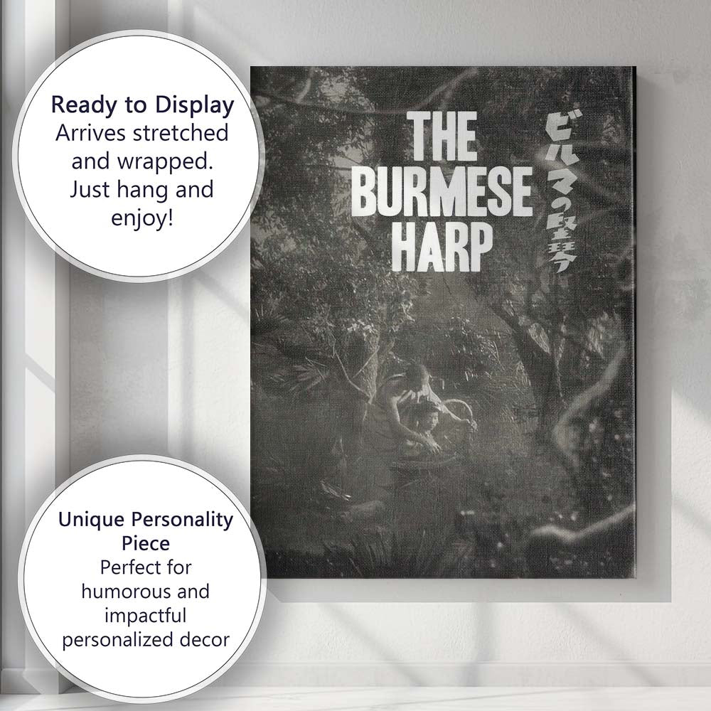 Moody Jungle Survival Monochrome Adventure Film Poster Style Canvas Wall Art Print Decor Picture Ready to Hang