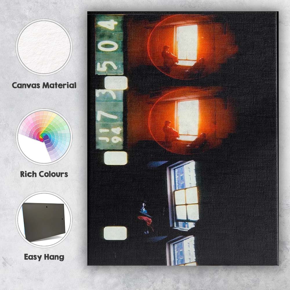 Abstract Film Strip Window Light Reflection Contemporary Art Canvas Wall Art Print Decor Picture Ready to Hang