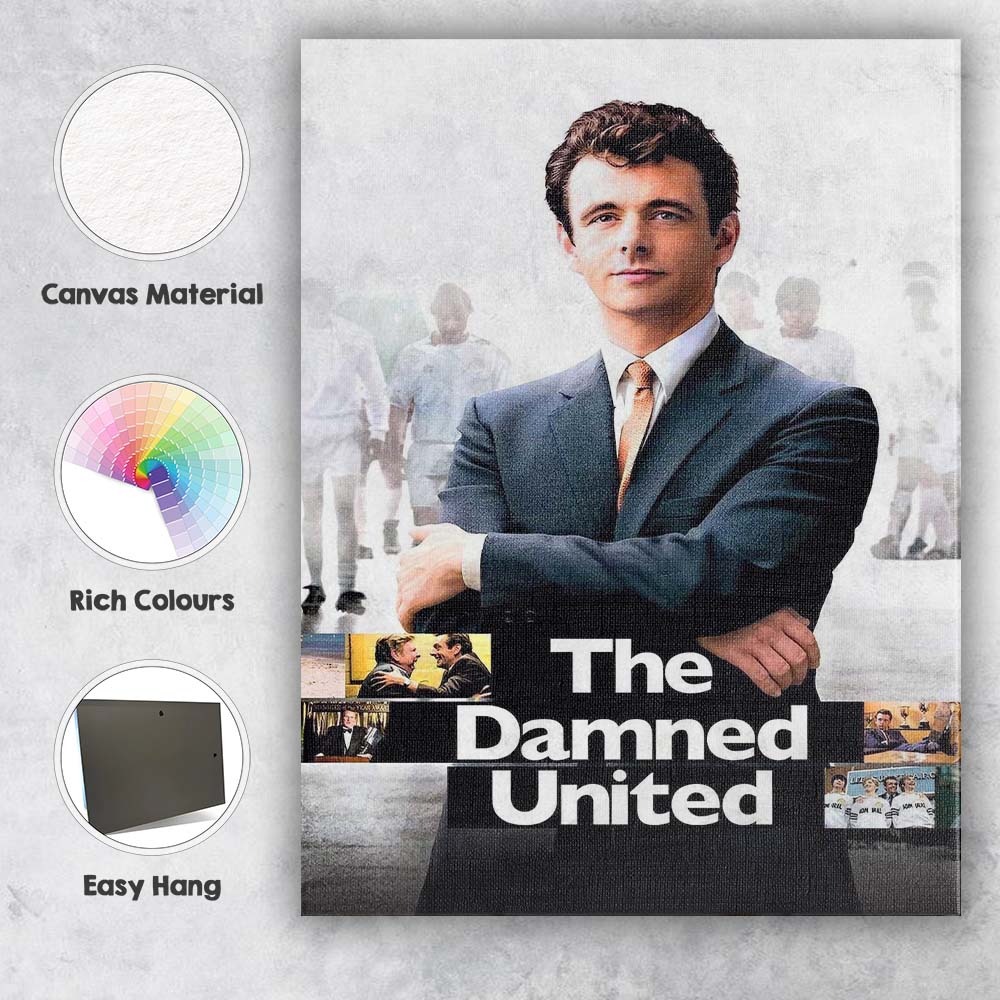 Minimalist Football Manager Portrait Motivational Sports Biography Style Canvas Wall Art Print Decor Picture Ready to Hang