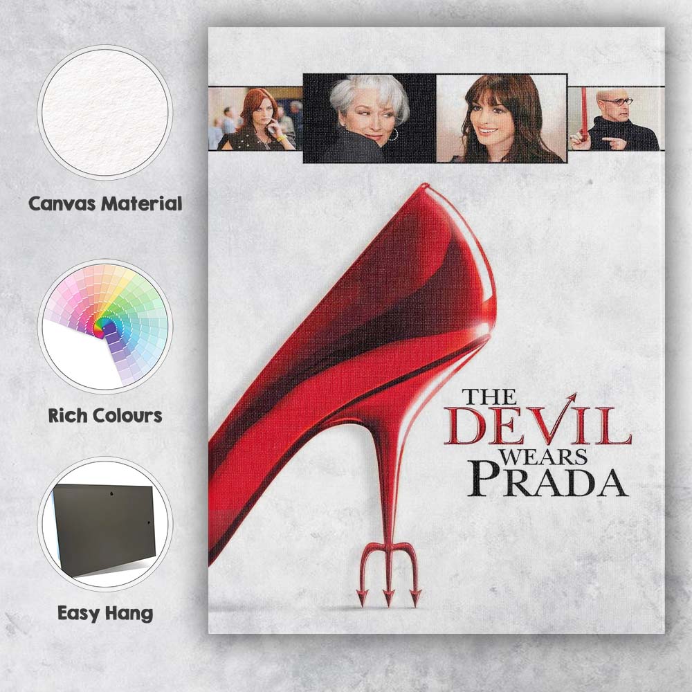 Red Designer Stiletto Fashion Glamour Chic Style Illustration Canvas Wall Art Print Decor Picture Ready to Hang