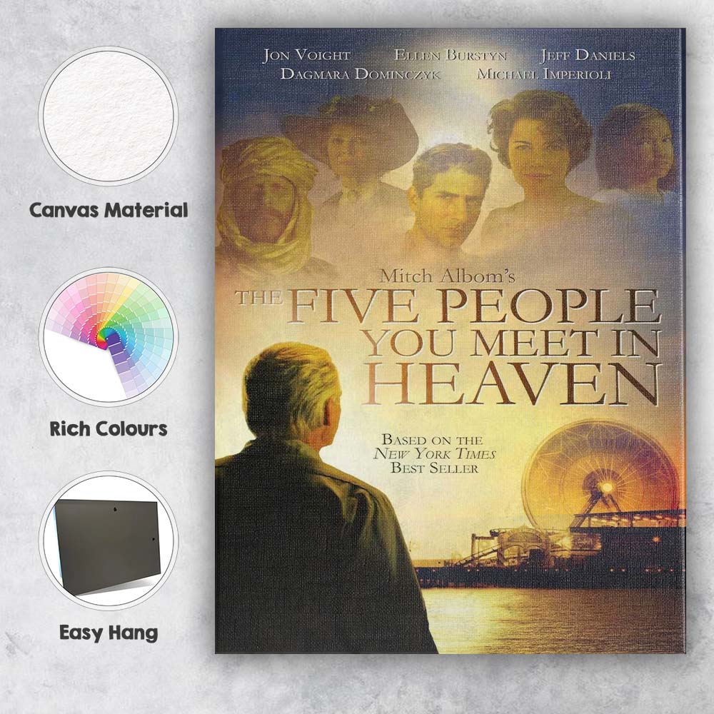 Golden Heavenly Pier Inspirational Life Journey Fantasy Drama Canvas Wall Art Print Decor Picture Ready to Hang
