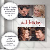 Romantic Winter Holiday Film Poster Red Typography Couple Portrait Canvas Wall Art Print Decor Picture Ready to Hang