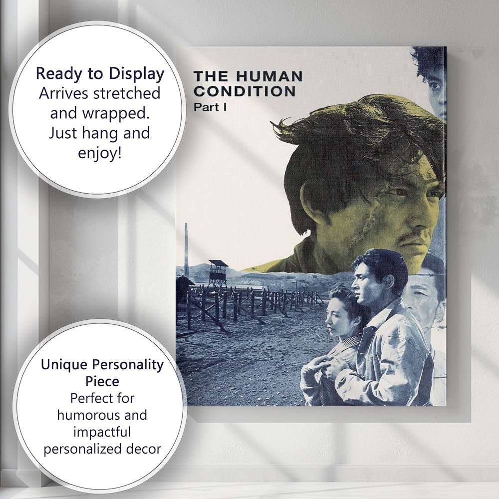 Moody Korean War Drama Collage Landscape Blue Green Cinematic Artwork Canvas Wall Art Print Decor Picture Ready to Hang