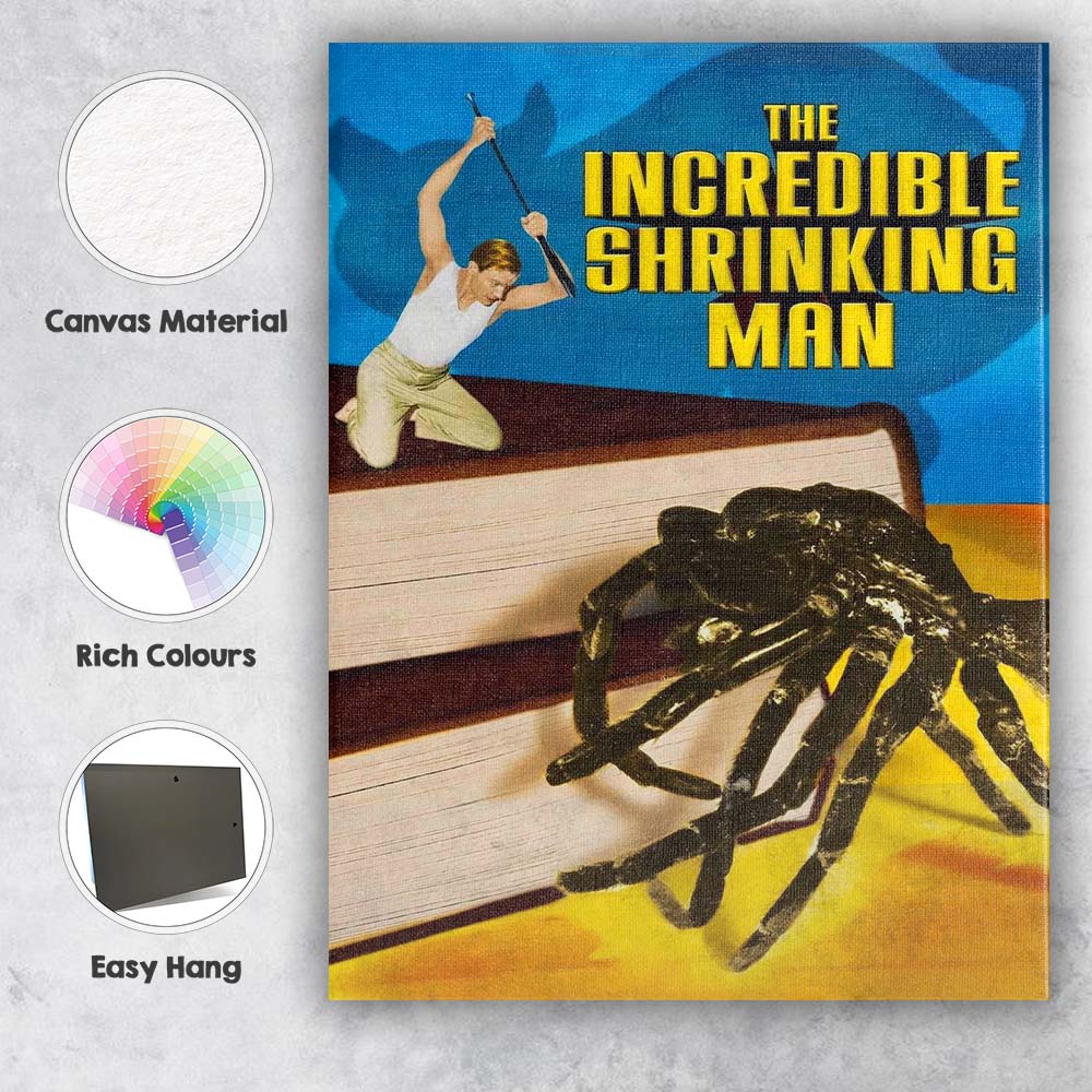 Retro Giant Spider Science Fiction Adventure Bright Pop Art Canvas Wall Art Print Decor Picture Ready to Hang