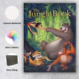 Colourful Jungle Adventure Animated Animal Characters Forest Illustration Canvas Wall Art Print Decor Picture Ready to Hang