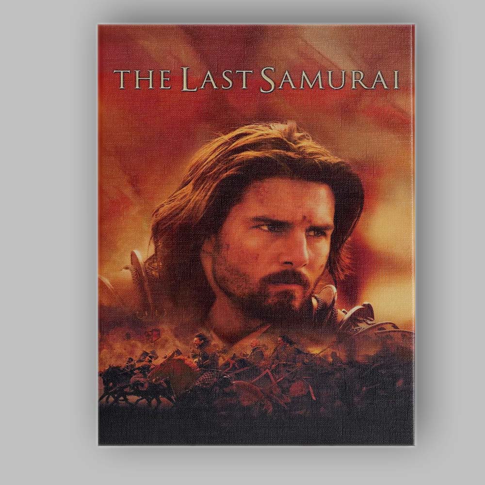 Epic Samurai Warrior Battle Scene Fiery Orange Cinematic Film Poster Canvas Wall Art Print Decor Picture Ready to Hang