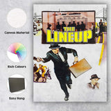 Classic Crime Thriller Detective Lineup Retro Yellow Typography Film Poster Canvas Wall Art Print Decor Picture Ready to Hang