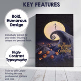 Gothic Moonlit Halloween Fantasy Whimsical Dark Fairytale Canvas Wall Art Print Decor Picture Ready to Hang