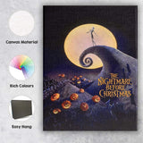 Gothic Moonlit Halloween Fantasy Whimsical Dark Fairytale Canvas Wall Art Print Decor Picture Ready to Hang
