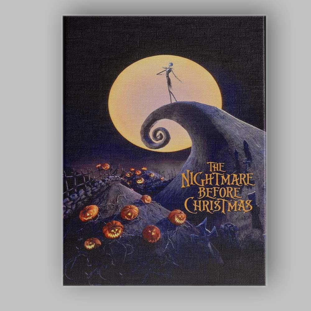 Gothic Moonlit Halloween Fantasy Whimsical Dark Fairytale Canvas Wall Art Print Decor Picture Ready to Hang