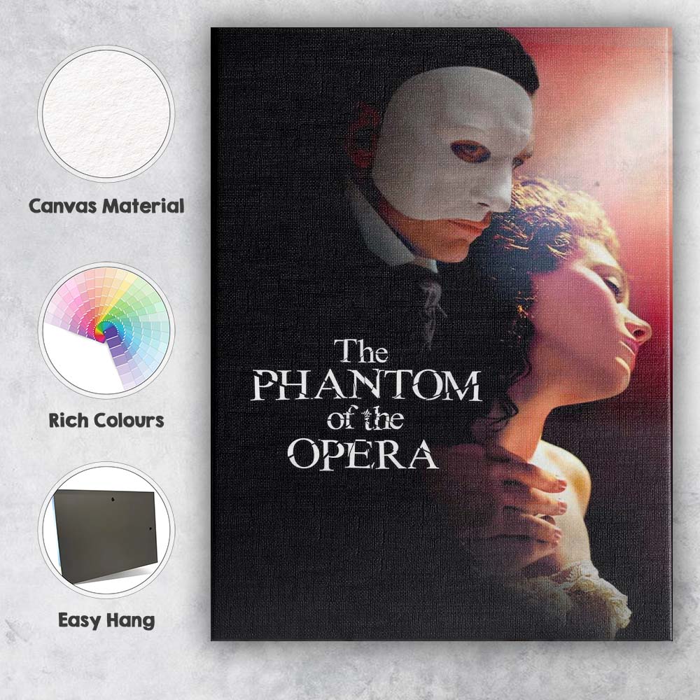 Phantom Masked Opera Romance Gothic Theatre Drama Canvas Wall Art Print Decor Picture Ready to Hang