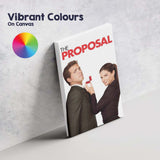 Modern Romantic Comedy Engagement Ring Minimalist Portrait Canvas Wall Art Print Decor Picture Ready to Hang