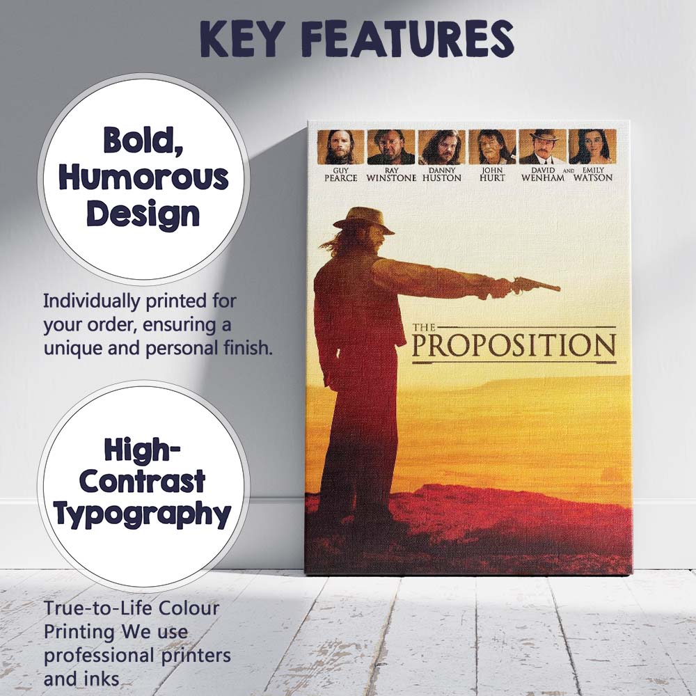 Golden Desert Western Outlaw Gunslinger Sunset Silhouette Canvas Wall Art Print Decor Picture Ready to Hang