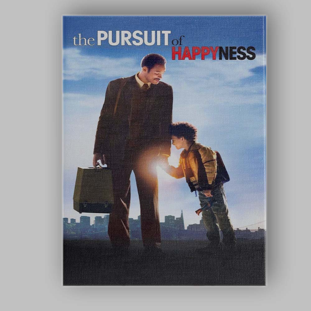 Inspirational Father And Son Success Journey Sky Blue Canvas Wall Art Print Decor Picture Ready to Hang