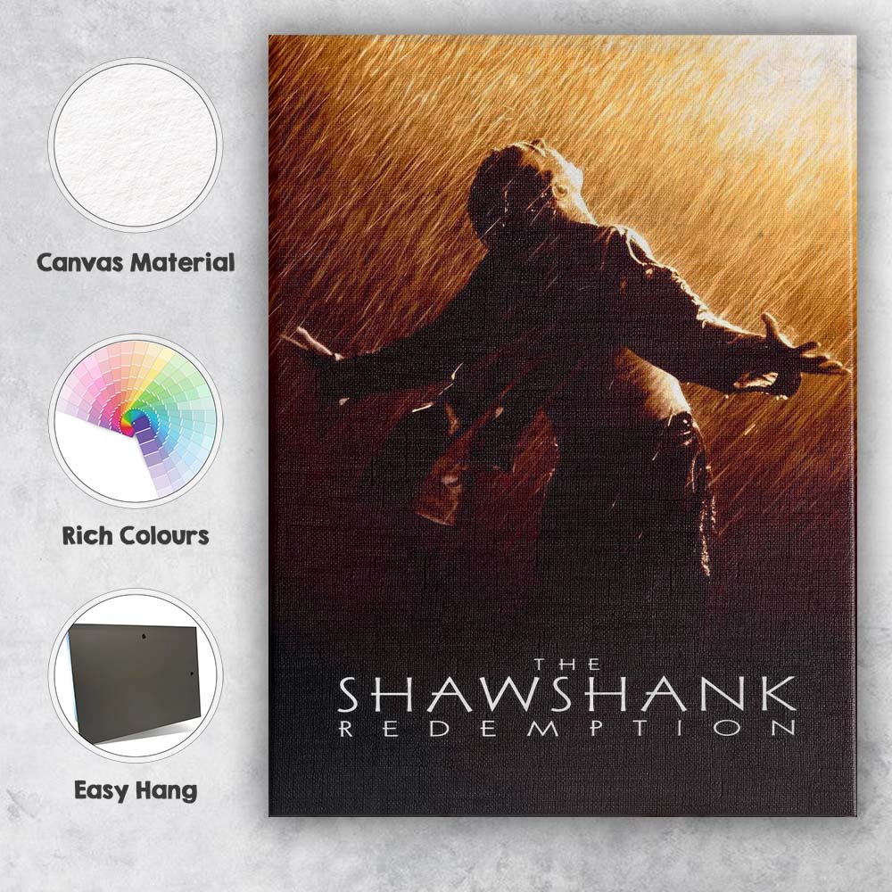 Golden Rain Freedom Hope Cinematic Silhouette Inspirational Canvas Wall Art Print Decor Picture Ready to Hang