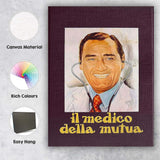Retro Medical Portrait Illustration Warm Brown Classic Doctor Artwork Canvas Wall Art Print Decor Picture Ready to Hang