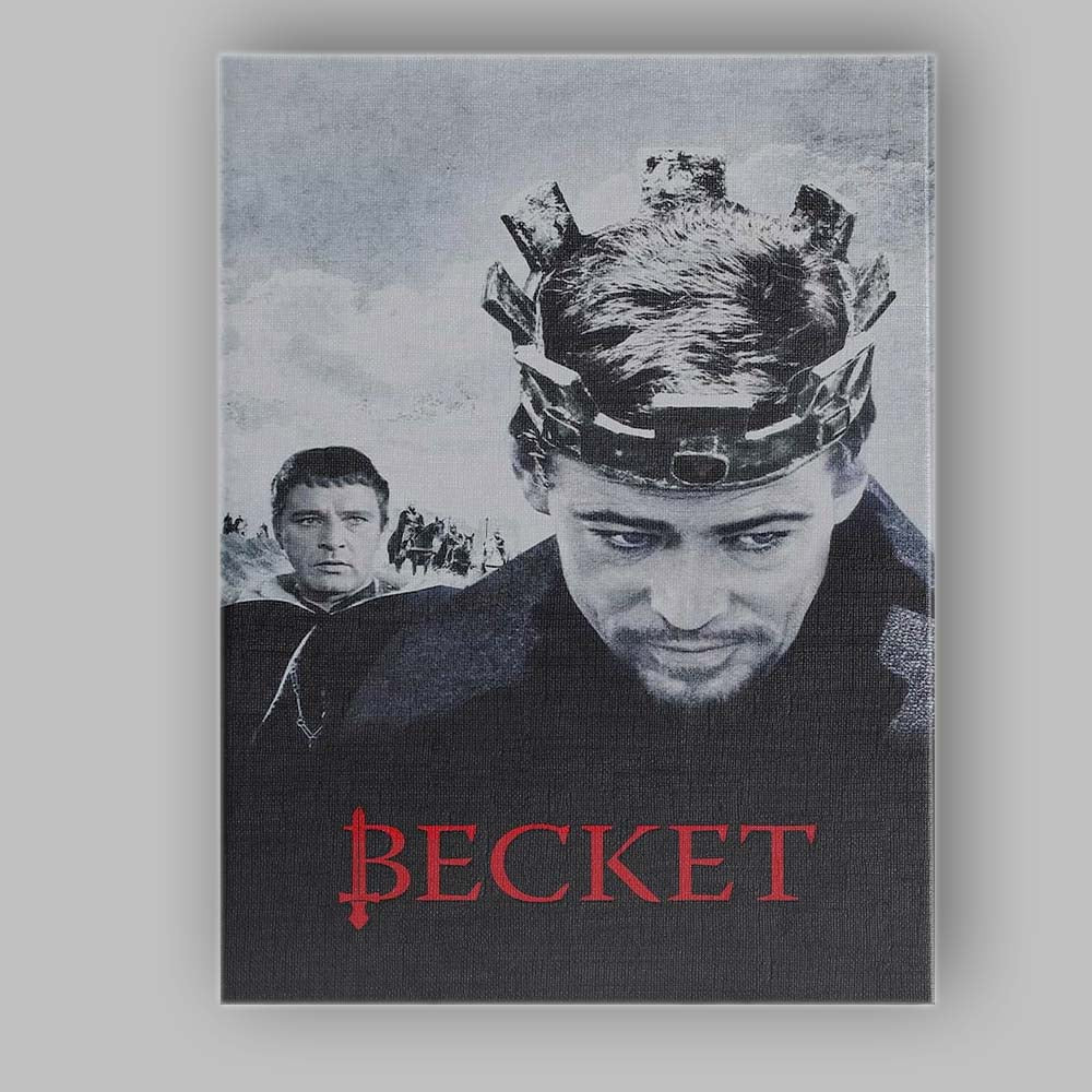 Monochrome Medieval Historical King Crown Dramatic Character Portrait Canvas Wall Art Print Decor Picture Ready to Hang
