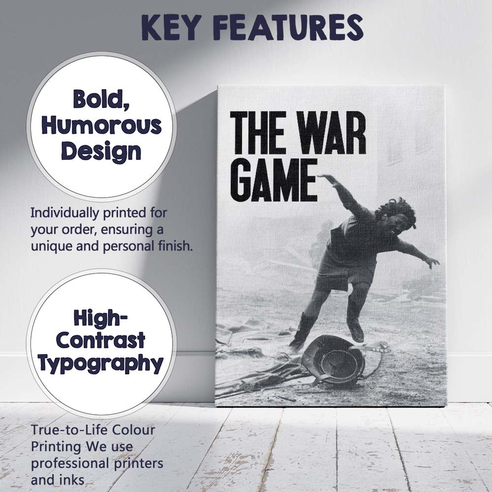 Black And White Wartime Documentary Style Historical Conflict Artwork Canvas Wall Art Print Decor Picture Ready to Hang