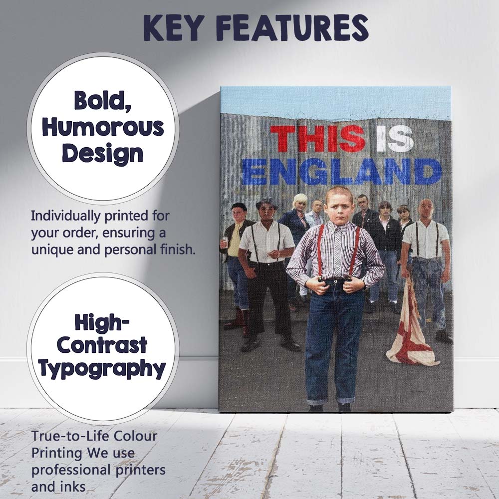 British Youth Subculture This Is England Urban Drama Gritty Street Canvas Wall Art Print Decor Picture Ready to Hang