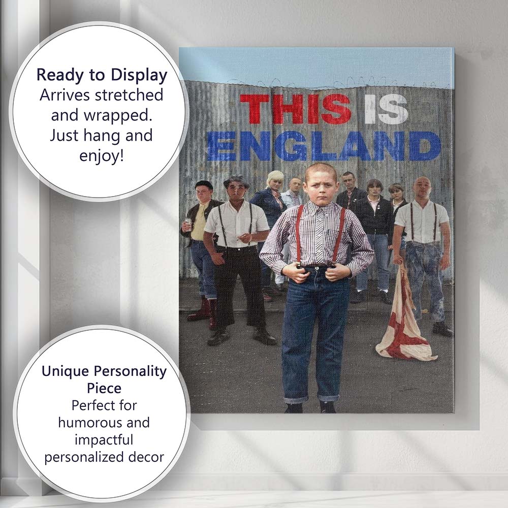 British Youth Subculture This Is England Urban Drama Gritty Street Canvas Wall Art Print Decor Picture Ready to Hang