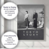 Minimalist Black and White Tokyo Story Japanese Cinema Classic Canvas Wall Art Print Decor Picture Ready to Hang