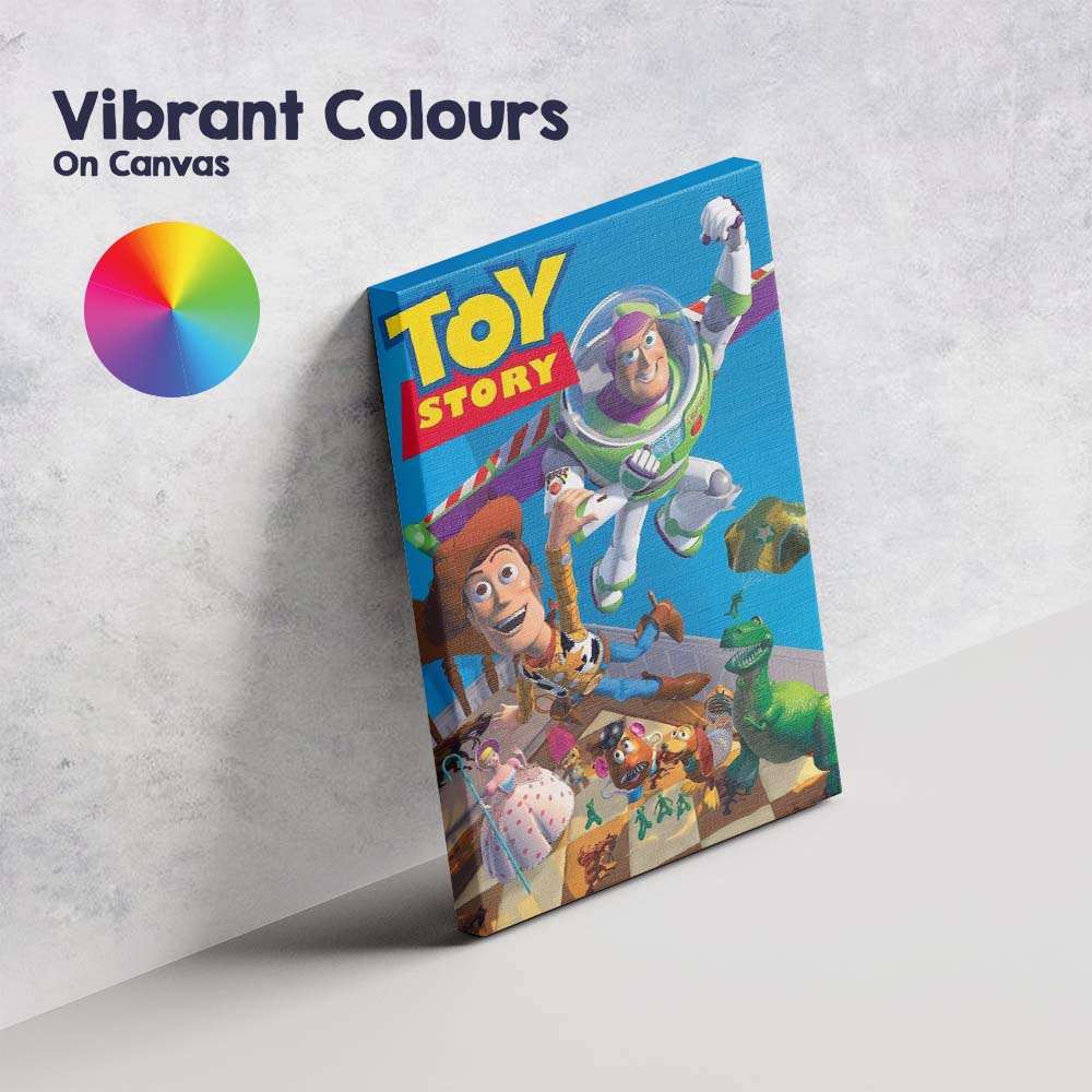 Bright Animated Toy Story Adventure Characters Family Film Artwork Canvas Wall Art Print Decor Picture Ready to Hang