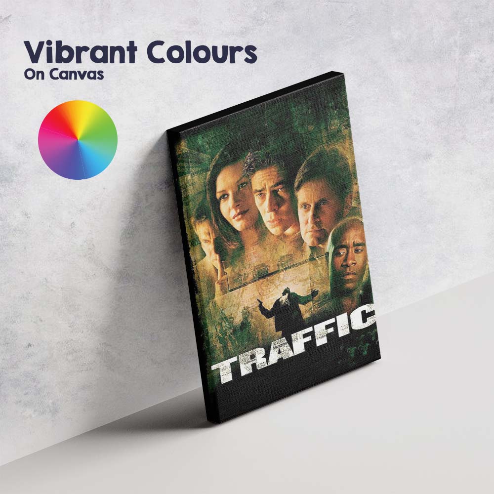 Dark Crime Thriller Traffic Ensemble Cast Grunge Film Poster Canvas Wall Art Print Decor Picture Ready to Hang