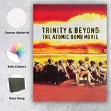 Trinity Nuclear Explosion Documentary Retro Red Yellow Atomic Test Landscape Canvas Wall Art Print Decor Picture Ready to Hang