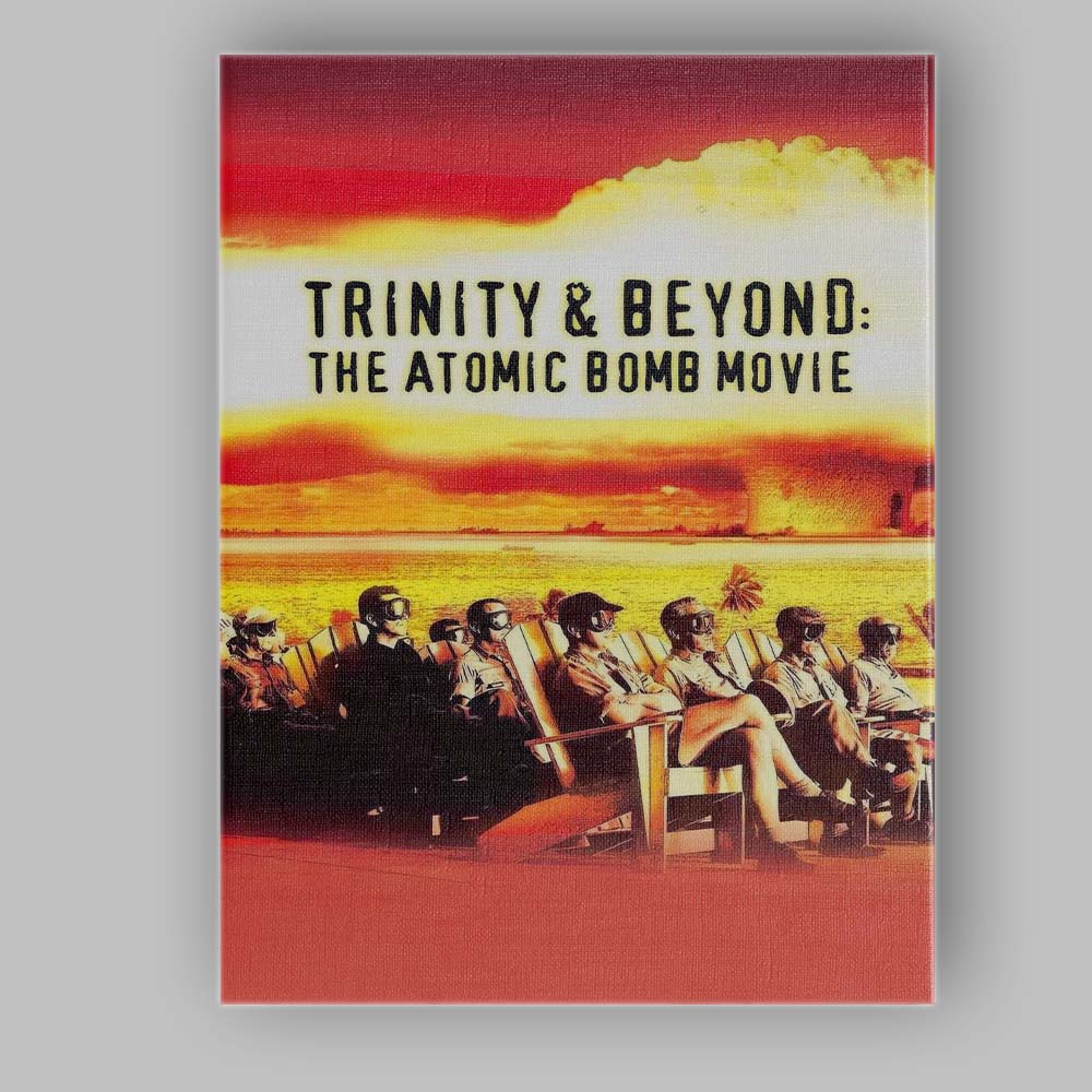 Trinity Nuclear Explosion Documentary Retro Red Yellow Atomic Test Landscape Canvas Wall Art Print Decor Picture Ready to Hang