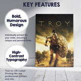 Ancient Greek Warrior Epic Battle Bronze Armour Cinematic Action Canvas Wall Art Print Decor Picture Ready to Hang