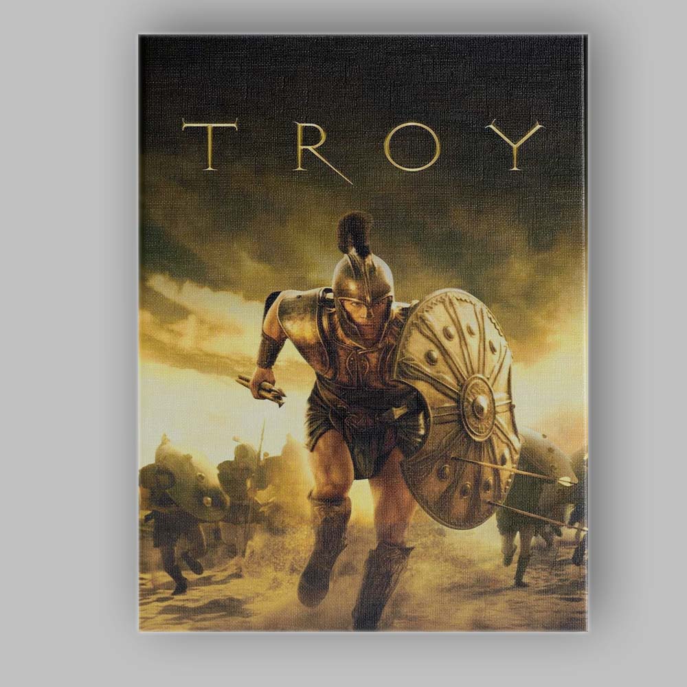 Ancient Greek Warrior Epic Battle Bronze Armour Cinematic Action Canvas Wall Art Print Decor Picture Ready to Hang
