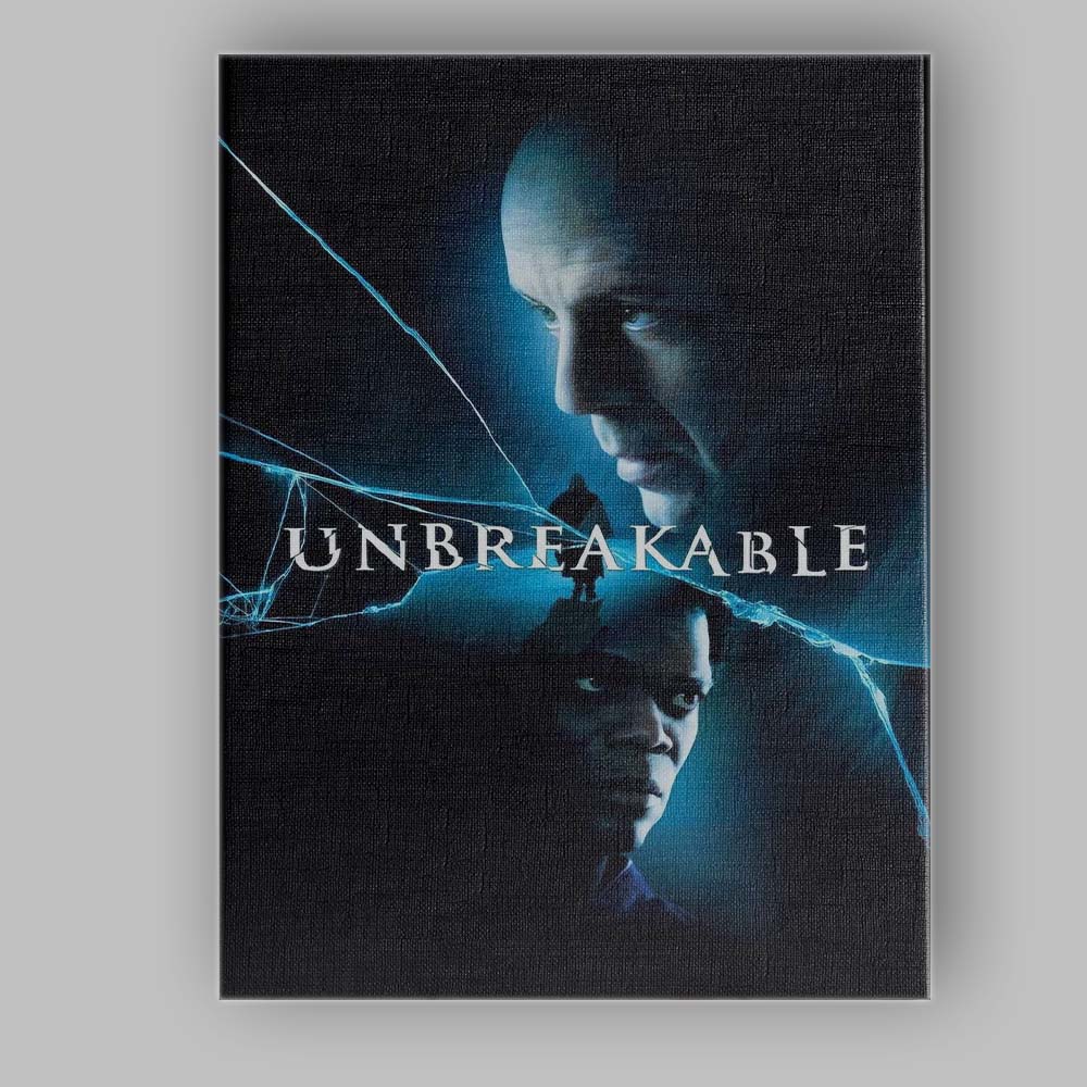 Dark Superhero Psychological Thriller Blue Shattered Glass Cinematic Artwork Canvas Wall Art Print Decor Picture Ready to Hang