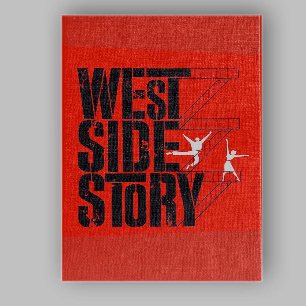 Bold Red Black Typography Staircase Graphic Modern Minimalist Design Canvas Wall Art Print Decor Picture Ready to Hang
