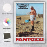 Retro Italian Beach Comedy Character Coastal Landscape Poster Style Canvas Wall Art Print Decor Picture Ready to Hang