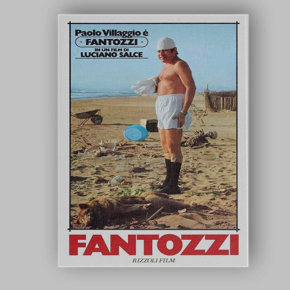 Retro Italian Beach Comedy Character Coastal Landscape Poster Style Canvas Wall Art Print Decor Picture Ready to Hang