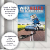 Blue Sky Electric Vehicle Documentary Concept Automotive Artwork Canvas Wall Art Print Decor Picture Ready to Hang