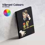 Retro Psychological Drama Portrait Black Background Minimalist Artwork Canvas Wall Art Print Decor Picture Ready to Hang