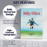 Billy Elliot Inspirational Youth Dance Drama Sky Jumping Figure Blue Green Landscape Canvas Wall Art Print Decor Picture Ready to Hang