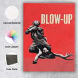 Blow Up Minimalist Red Pop Art Fashion Photography Inspired Retro Design Canvas Wall Art Print Decor Picture Ready to Hang
