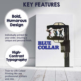 Blue Collar Industrial Workers Mechanical Wrench Graphic Minimalist Film Artwork Canvas Wall Art Print Decor Picture Ready to Hang