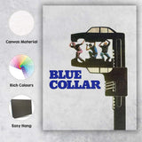 Blue Collar Industrial Workers Mechanical Wrench Graphic Minimalist Film Artwork Canvas Wall Art Print Decor Picture Ready to Hang